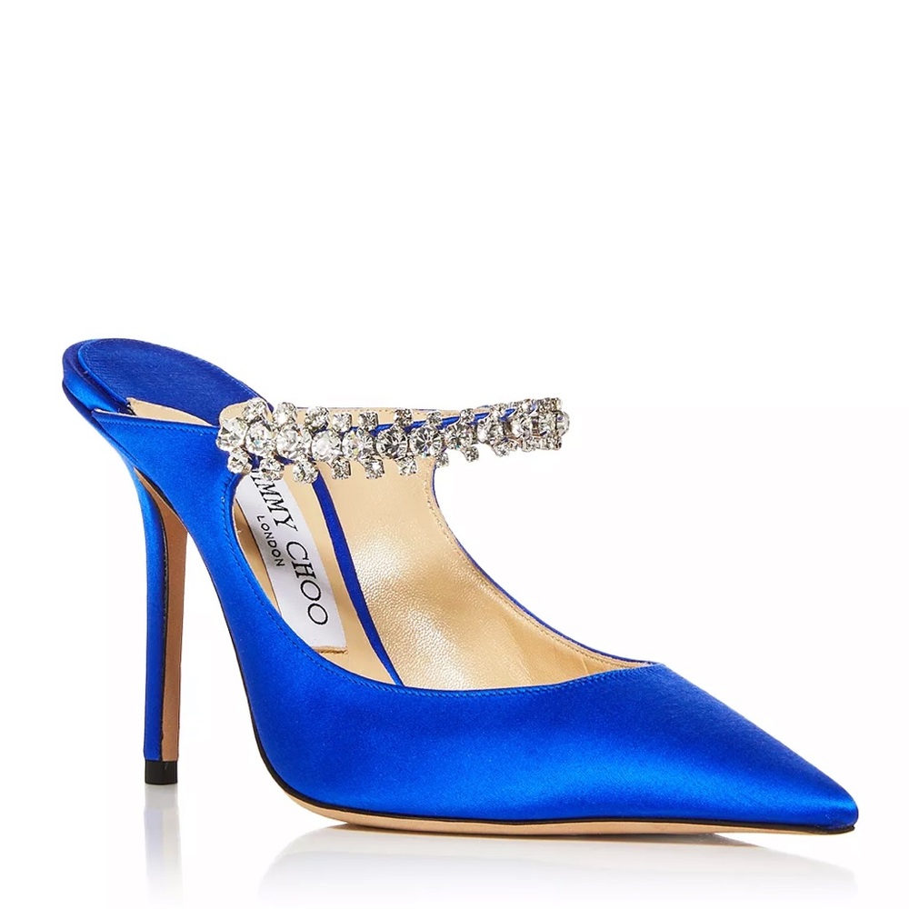 Jimmy Choo Bing 100 Embellished High Heel Mules